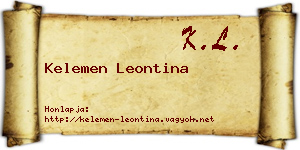 Kelemen Leontina névjegykártya